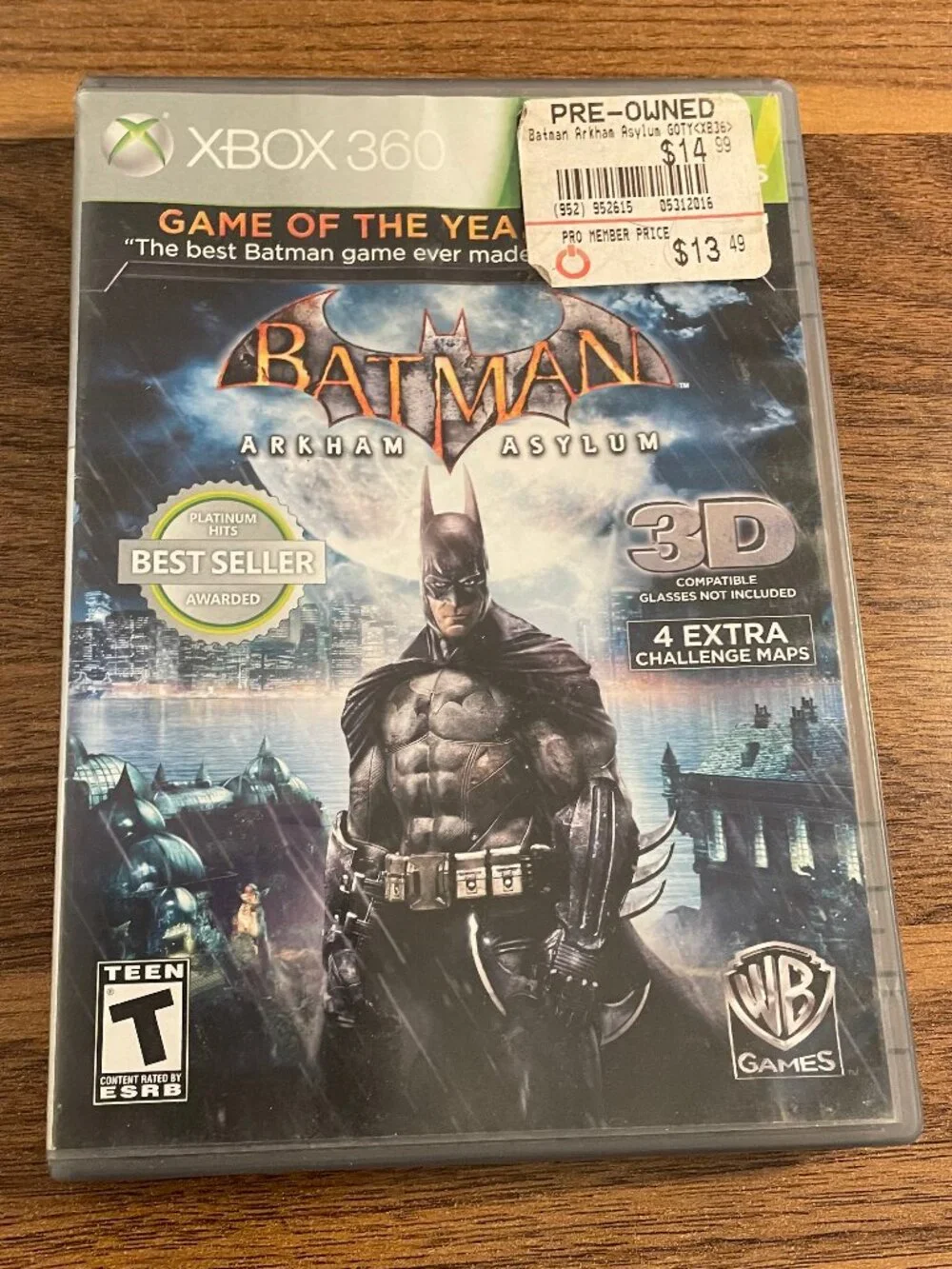 Batman Arkham Asylum Game Of The Year Edition Platinum Hits - Microsoft Xbox 360